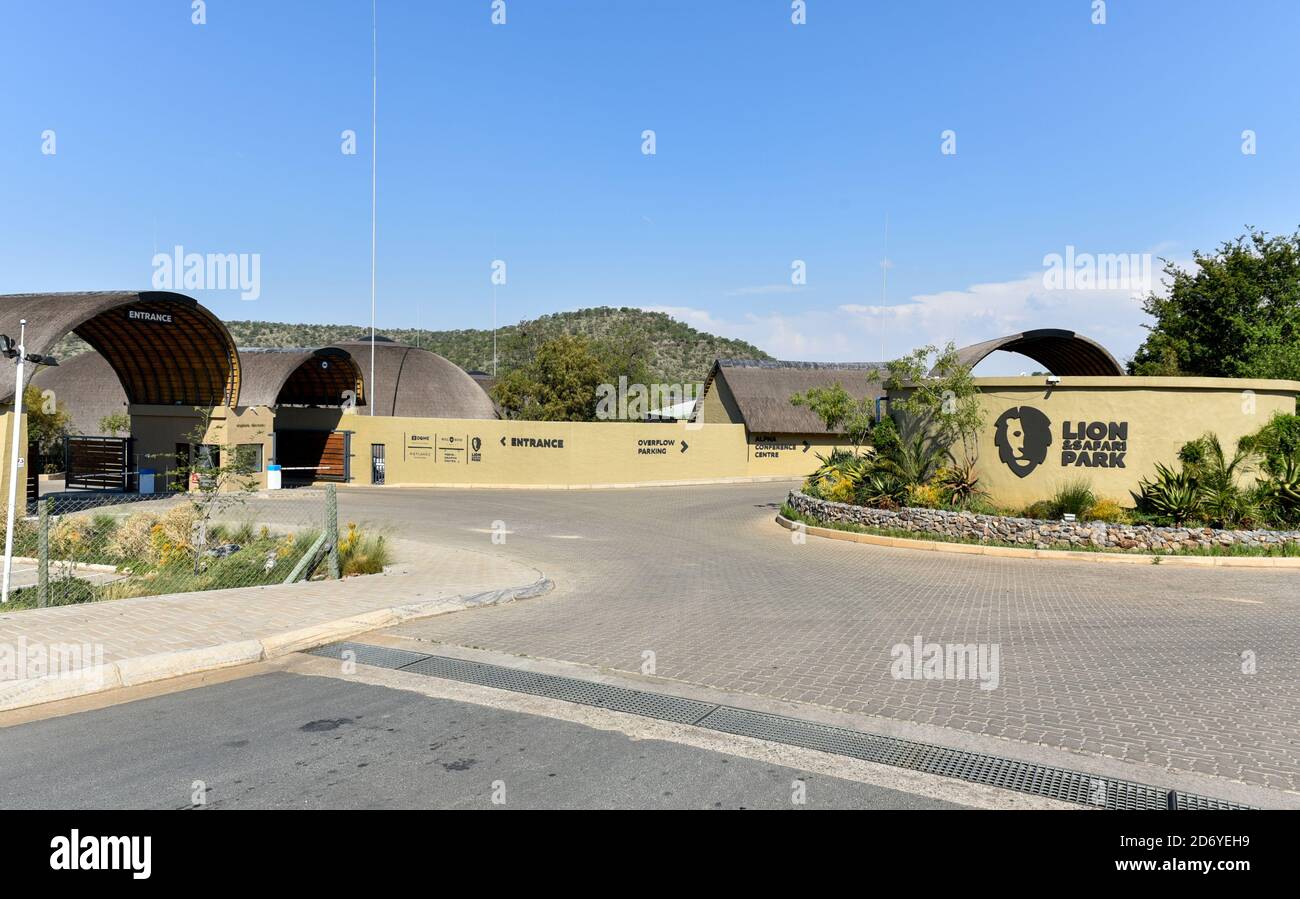 Entrance of Lion & Safari Park, Johannesburg, South Africa Stock Photo