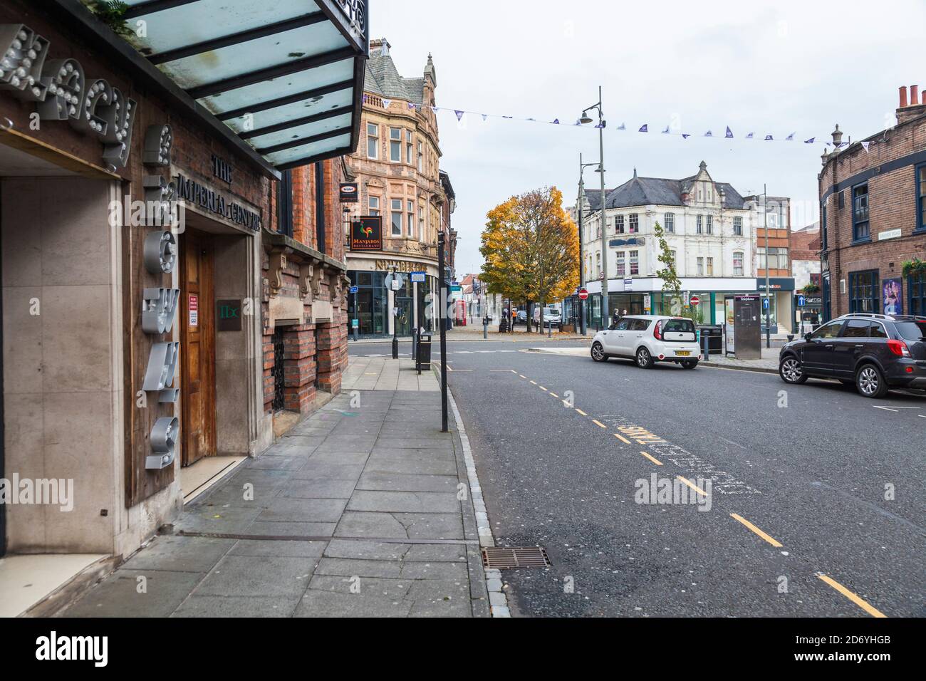 A view of Grange Road looking towards junction with Skinnergate in
