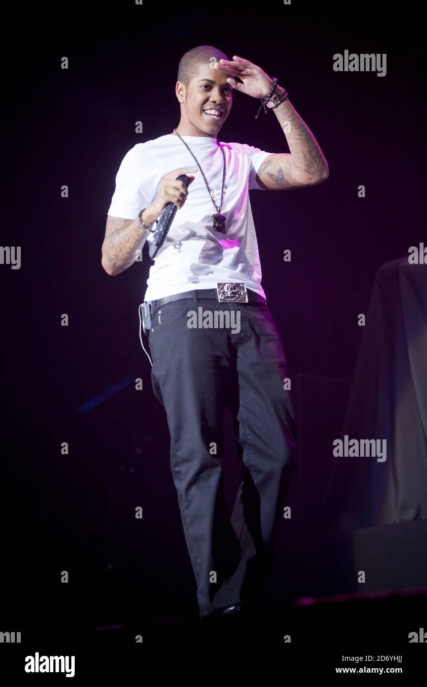 Chipmunk performs at the O2 Arena in east London, as a support act for ...