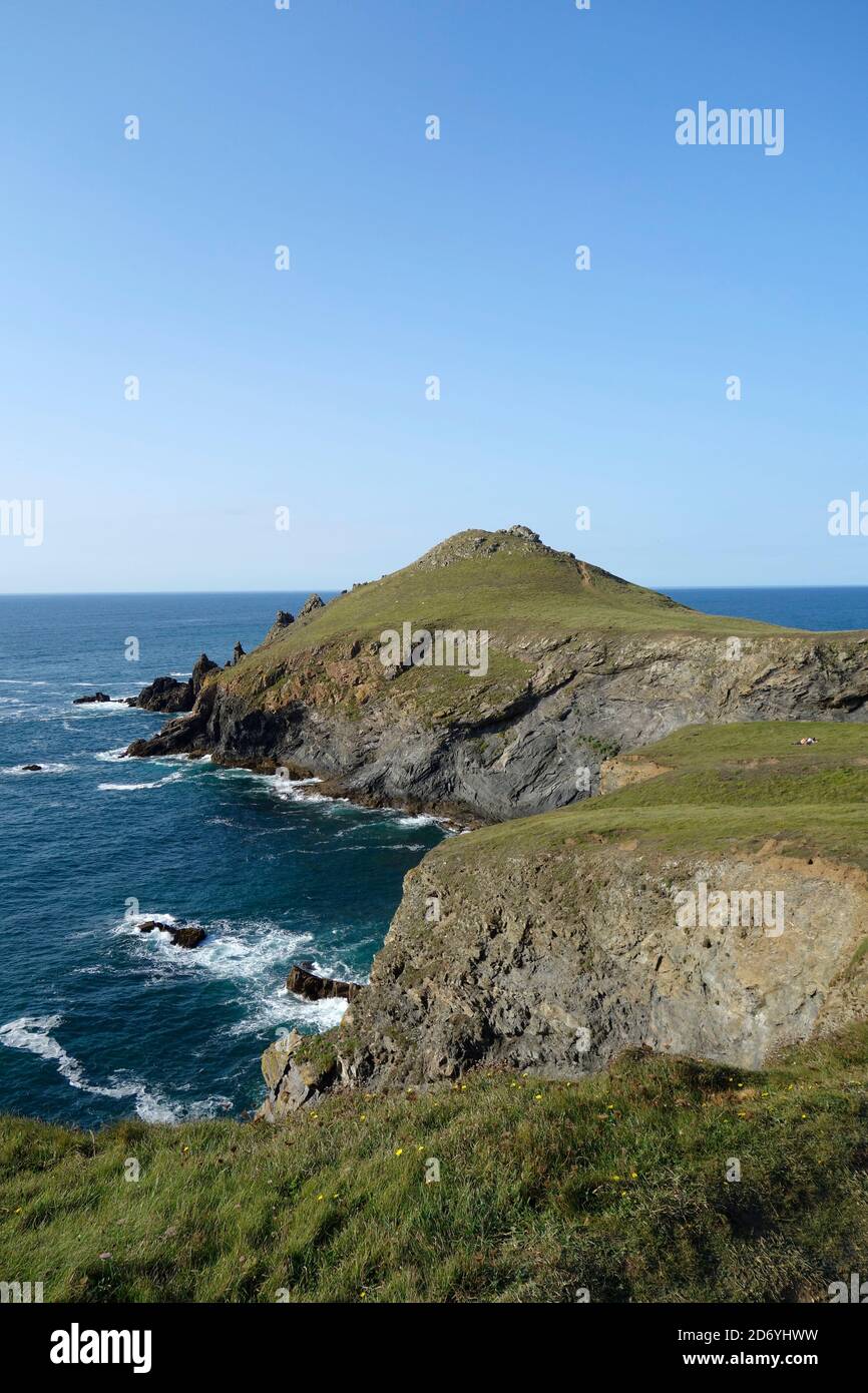 The Rumps & Rumps Point, Pentire Head Headland, North Cornwall, England, UK in September Stock Photo