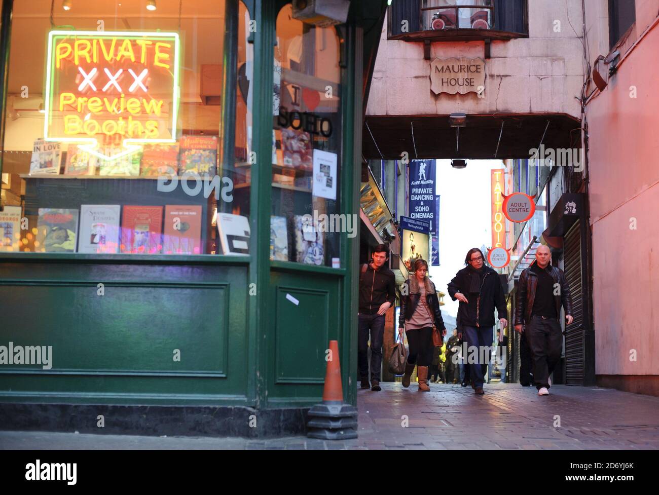 General view of Walkers Court and the old Raymond Revue Bar building in