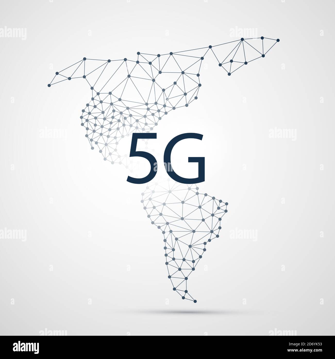 5G, Future Technologies, Cloud Computing in America - Design Concept - New Digital Network Connections, Development, Smart Technology Concept Stock Vector
