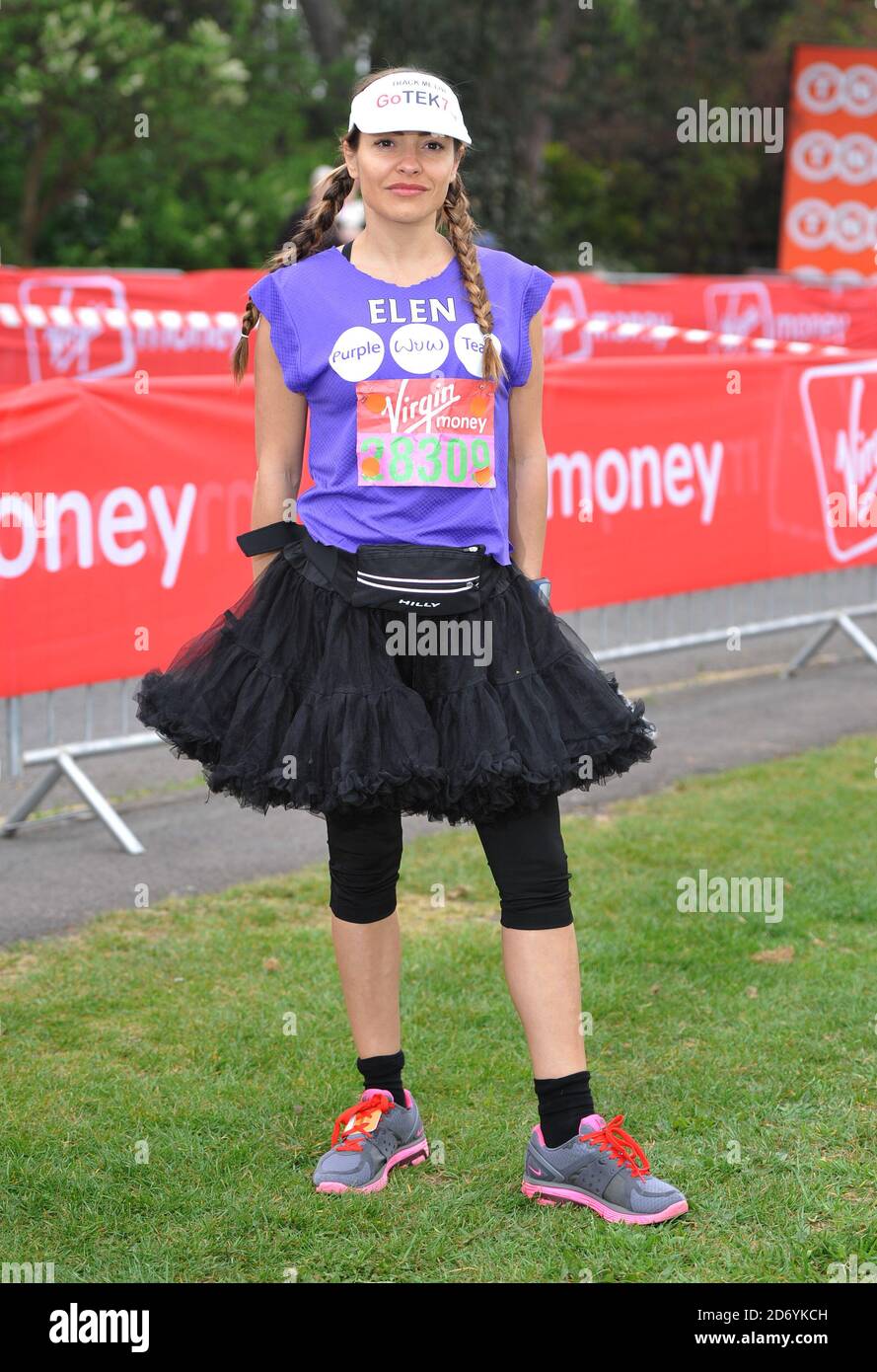 Pics Elen Rivas Elen Rivas pictured at the start of the 2011 London Marathon, at ...