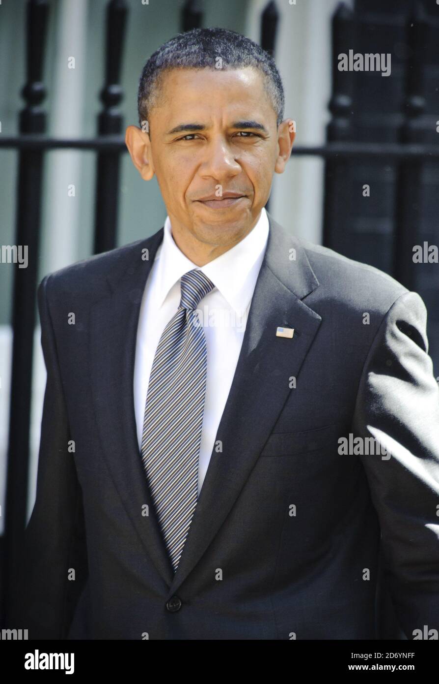 US president Barack Obama arrives at Downing Street, London, on the ...