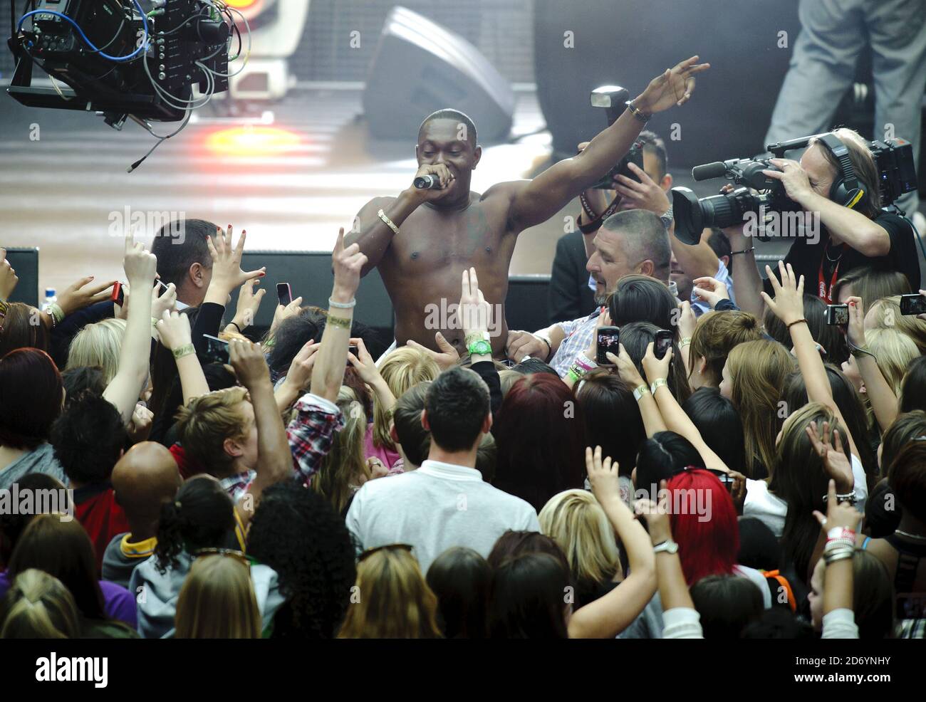 Dizzee Rascal 2012 Dizzee Rascal performing at a live event at Westfield London to launch ...