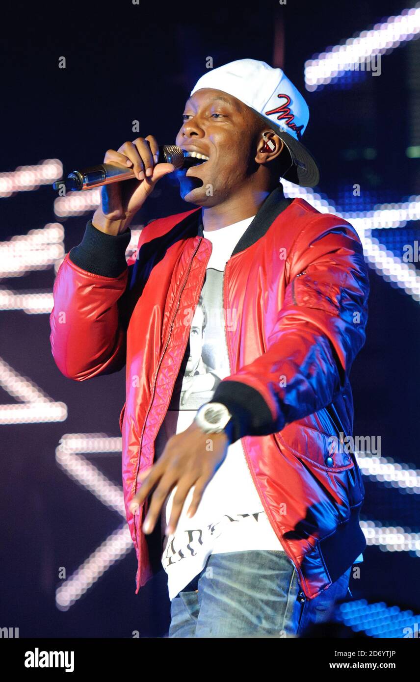 Dizzee Rascal performing at the V festival in Chelmsford, Essex Stock ...