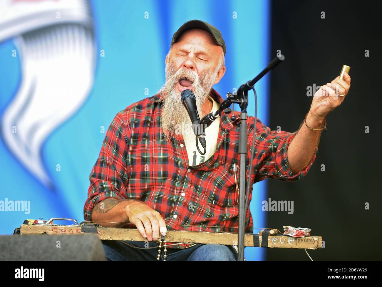 Seasick Steve performing on the second day of the Reading Festival in Berkshire. Stock Photo