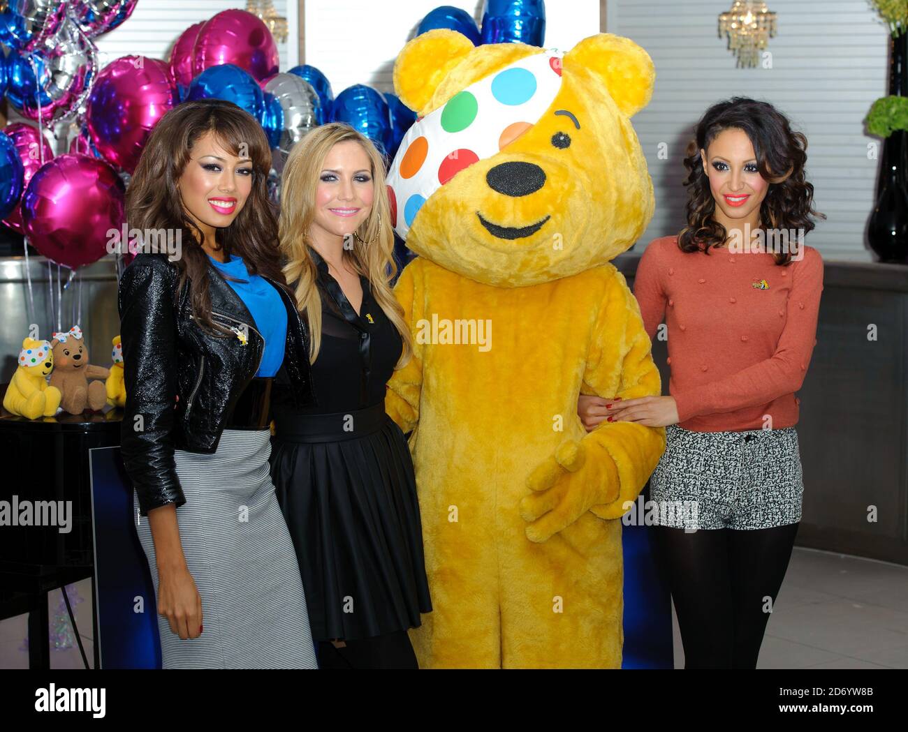 The Sugababes celebrate the launch of BBC Children in Need POP Goes the   Musical. The celebrities, along with Melanie C, are involved in a   series of curtain calls at the best West End theatres. Stock Photo