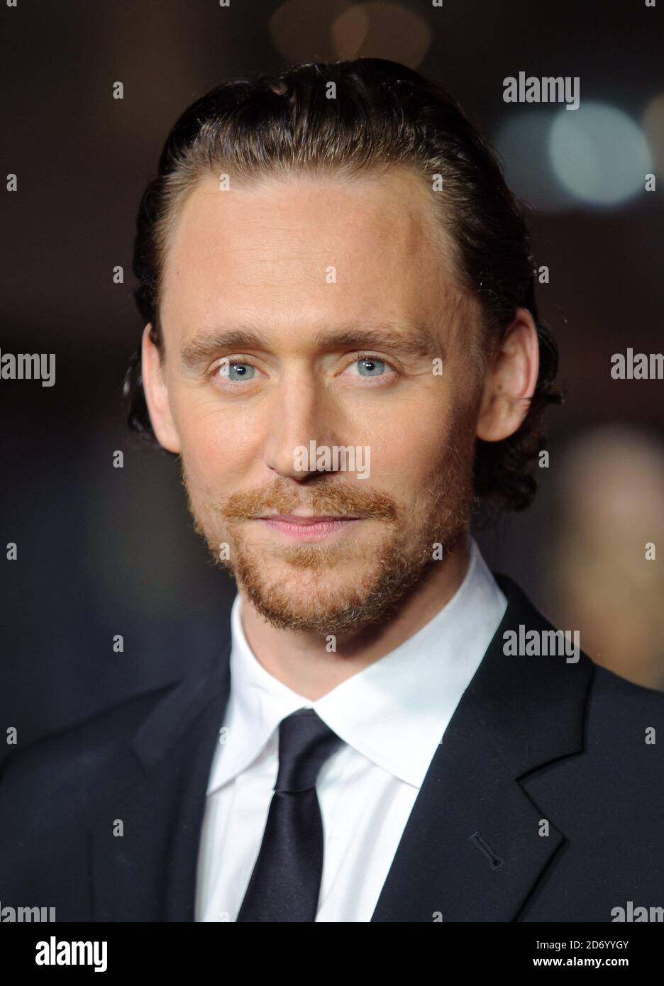 Tom Hiddleston arrives at the premiere of Deep Blue Sea, held at the Odeon cinema in Leicester Square, as the closing night gala of the BFI London Film Festival. Stock Photo
