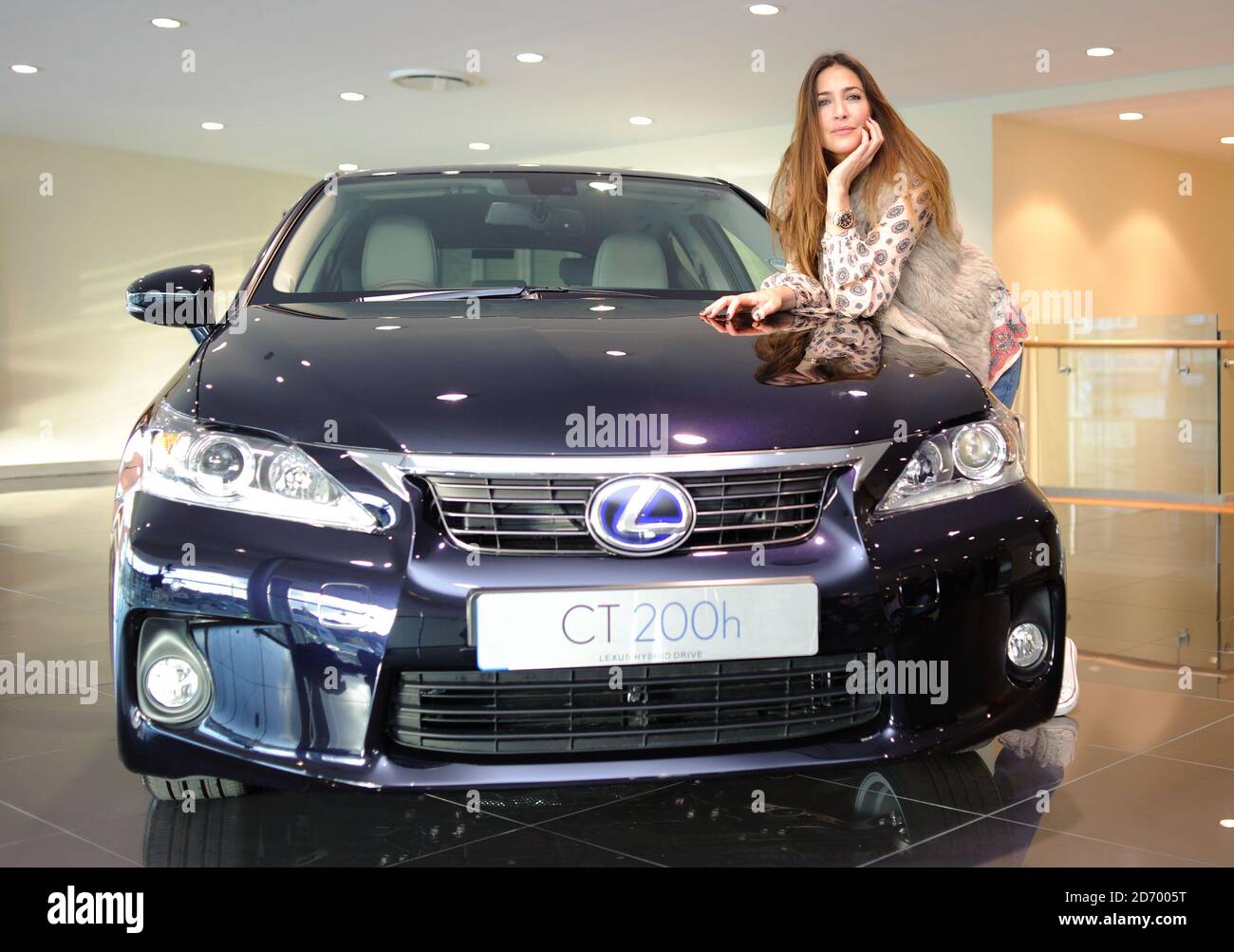Lexus Edgware Rd Lisa Snowdon is presented with the keys to a Lexus CT200h hybrid car ...