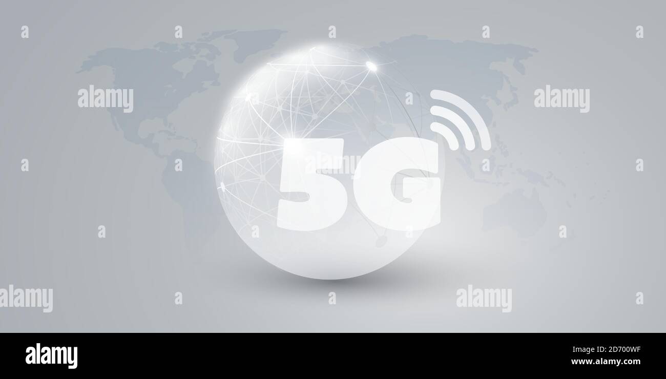 5G Network Label with Globe High Speed, Broadband Mobile