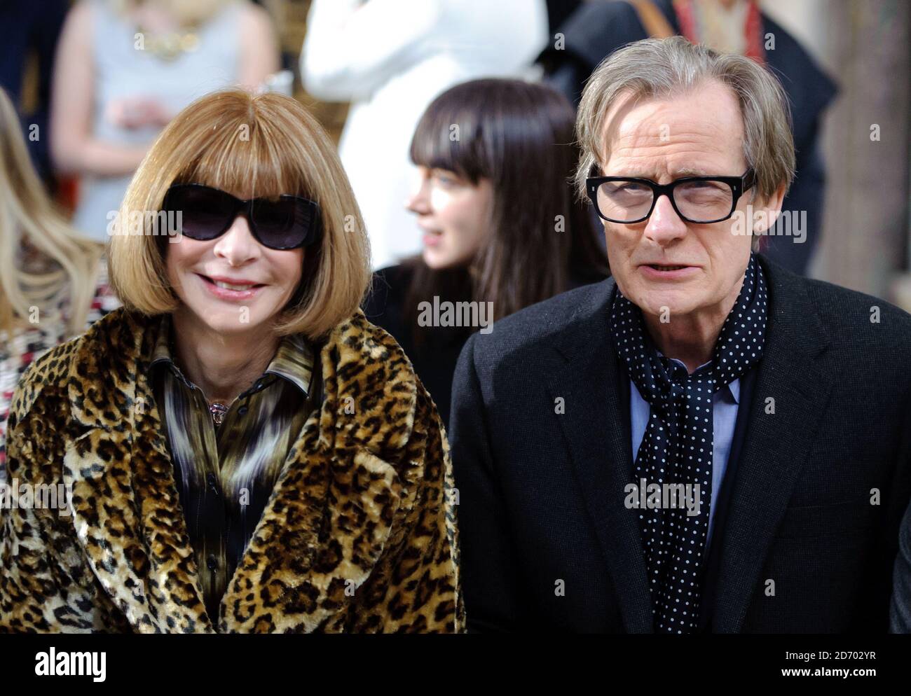 Anna Wintour and Bill Nighy attending the Nicole Farhi fashion show, held at the Royal Courts of Justice as part of London Fashion Week. Stock Photo