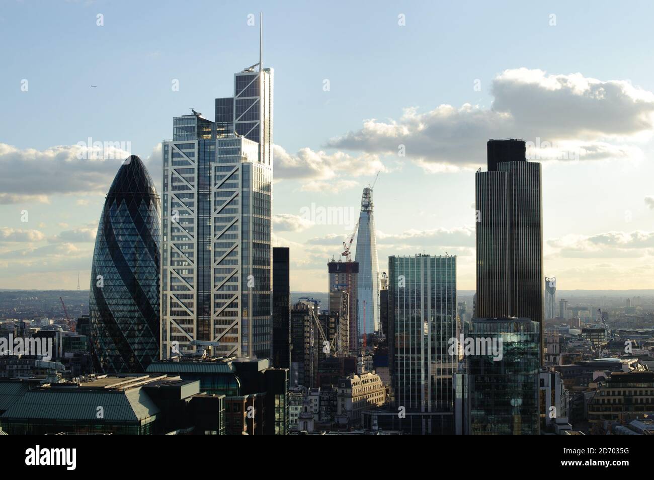 General view of the London skyline from the 19th floor of Broadgate ...