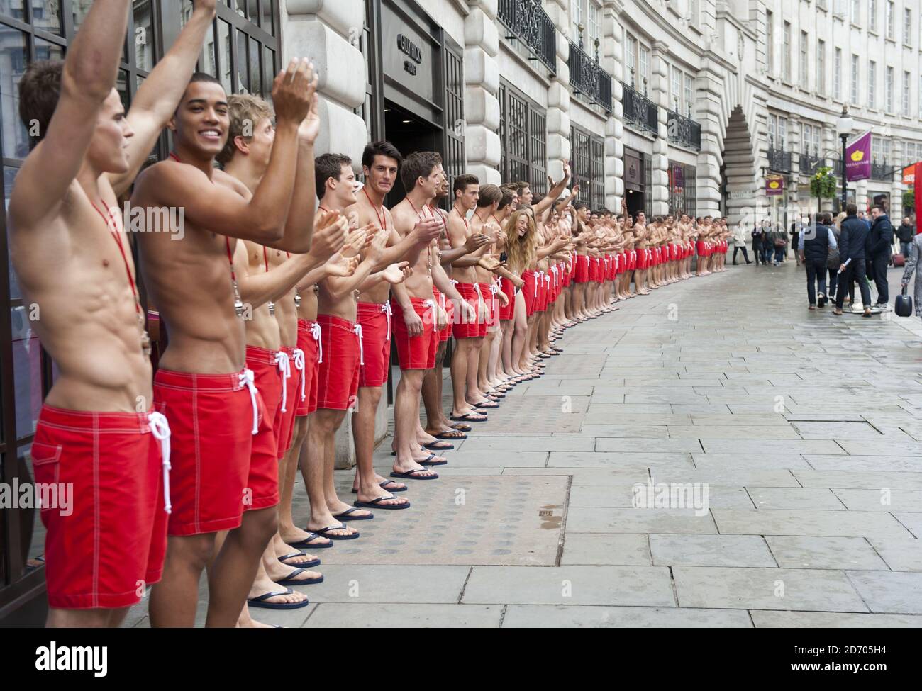 Models dressed as lifeguards pictured as they open the new Gilly