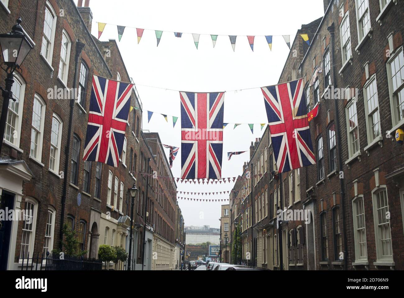 Jubilee decorations in London's East End Stock Photo Alamy