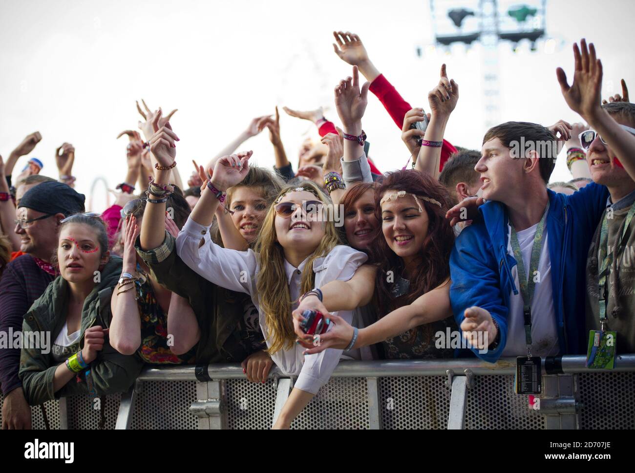 The crowd at the Isle of Wight festival, at Seaclose Park, Newport Stock Photo