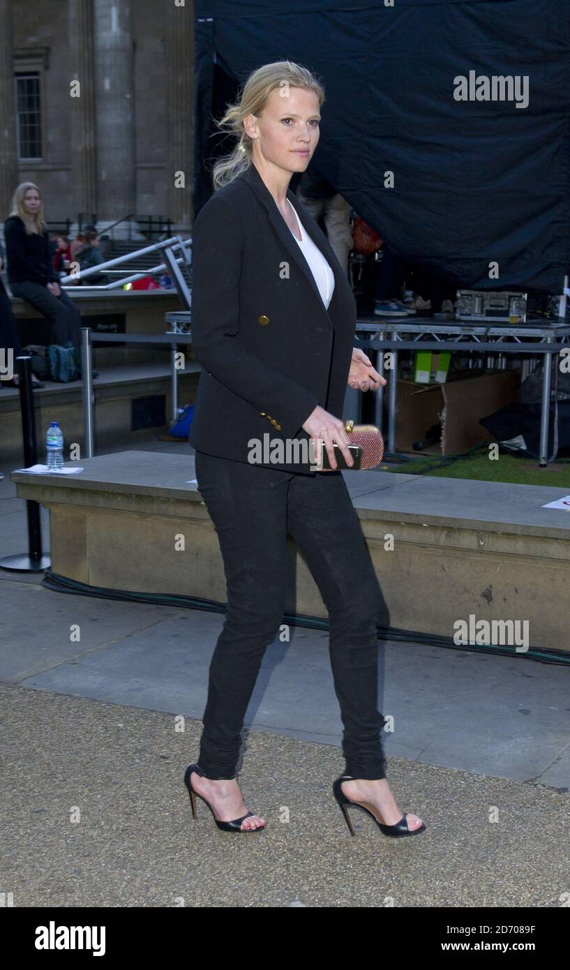 Lara Stone attending the premiere of Alfred Hitchcock's Blackmail, screened in the open air in the forecourt of the British Museum in central London. Stock Photo