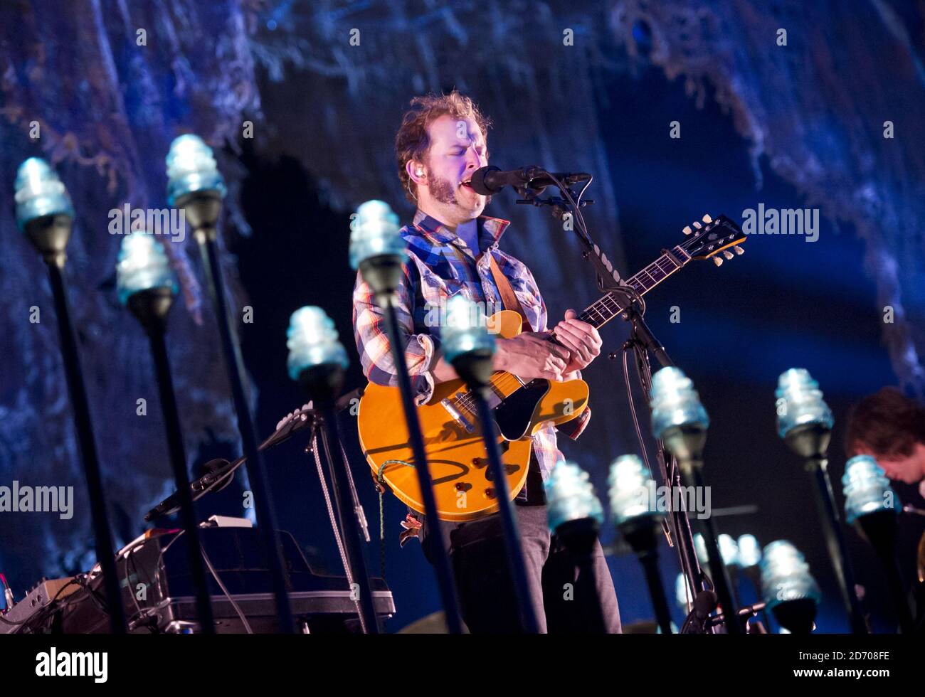 Justin Vernon known as Bon Iver of Big Red Machine Band performs live on  stage at Hafen Festival in Copenhagen. (Photo by Valeria Magri / SOPA  Images/Sipa USA Stock Photo - Alamy