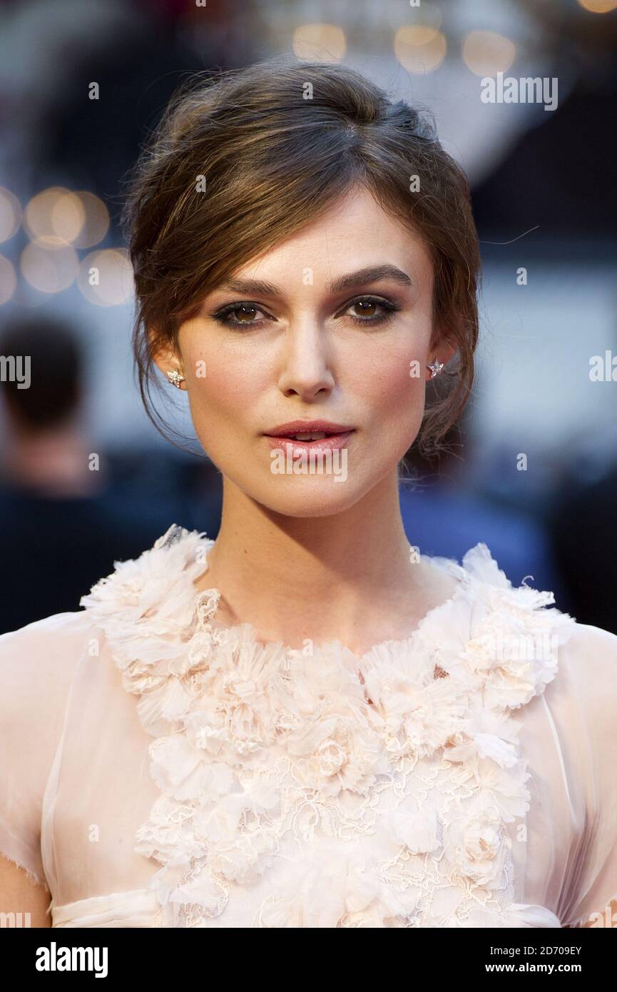Keira Knightley attending the premiere of Anna Karenina, at the Odeon
