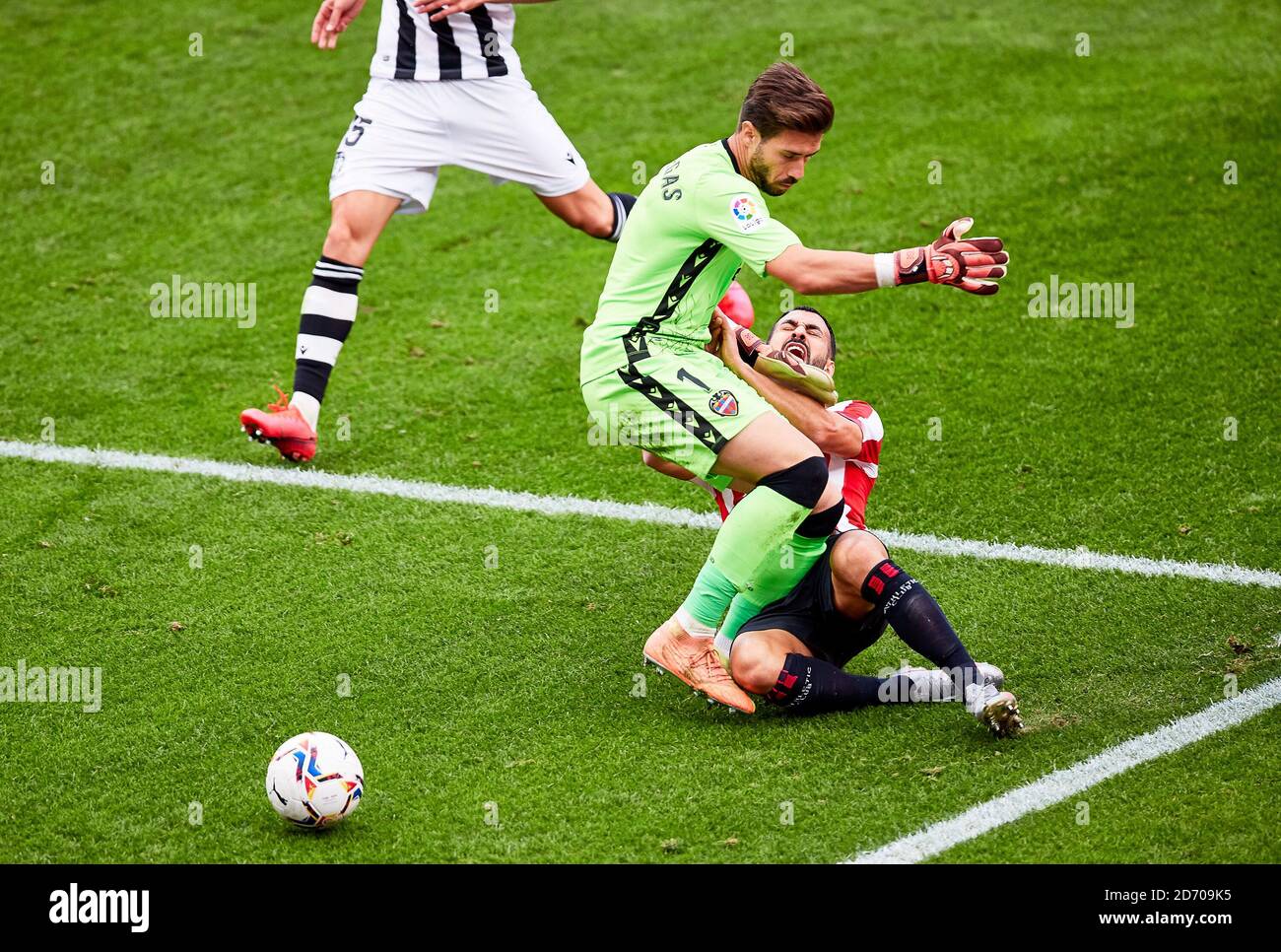 ikel Balenciaga of Athletic Club and Koke Vegas of Levante during the  Spanish championship La Liga football match between Athletic Club de Bilbao  and Stock Photo - Alamy