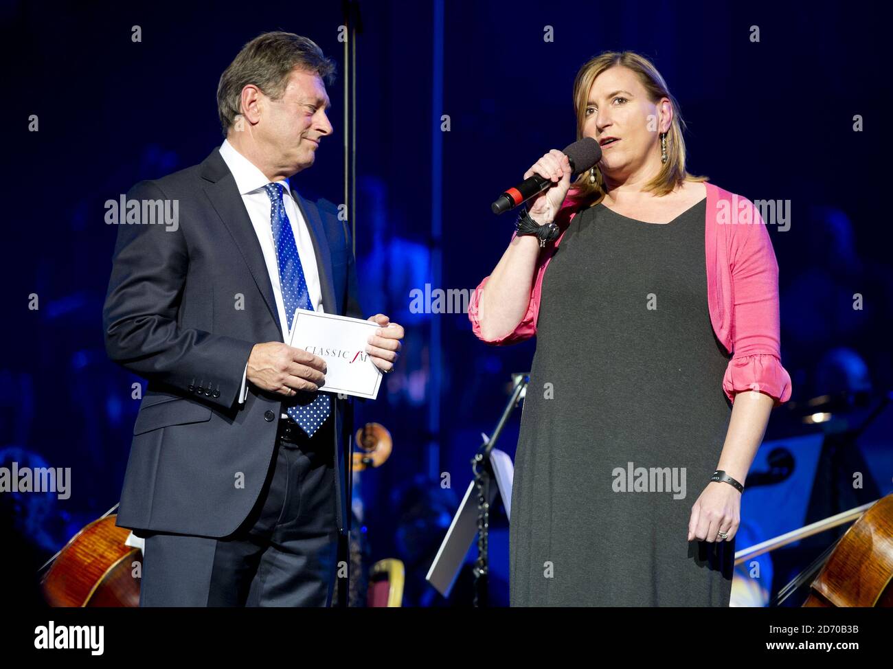 Alan Titchmarsh presents during Classic FM Live, at the Royal Albert Hall in west London. Stock Photo