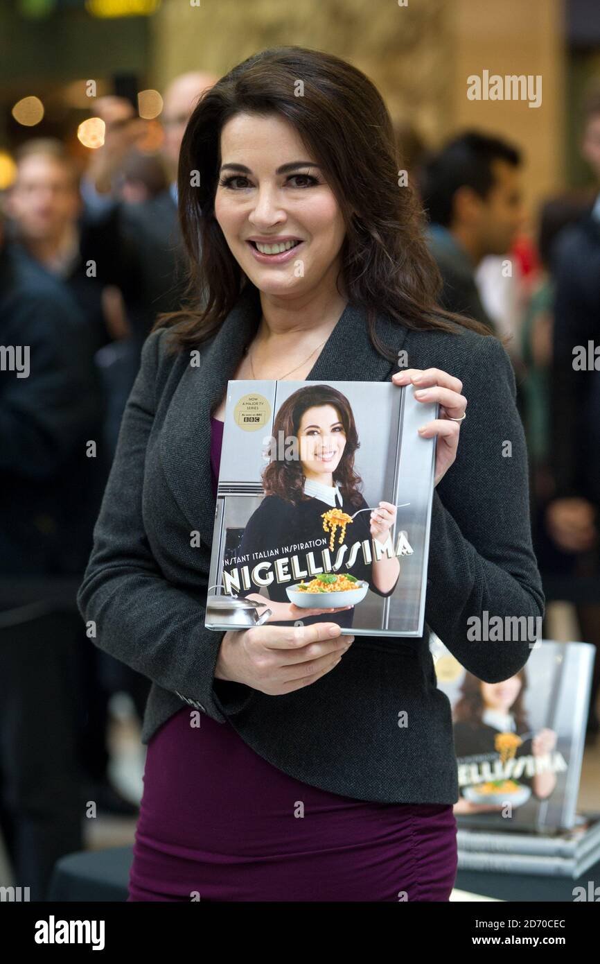 Nigella Lawson signs copies of her new book "Nigellissima" at
