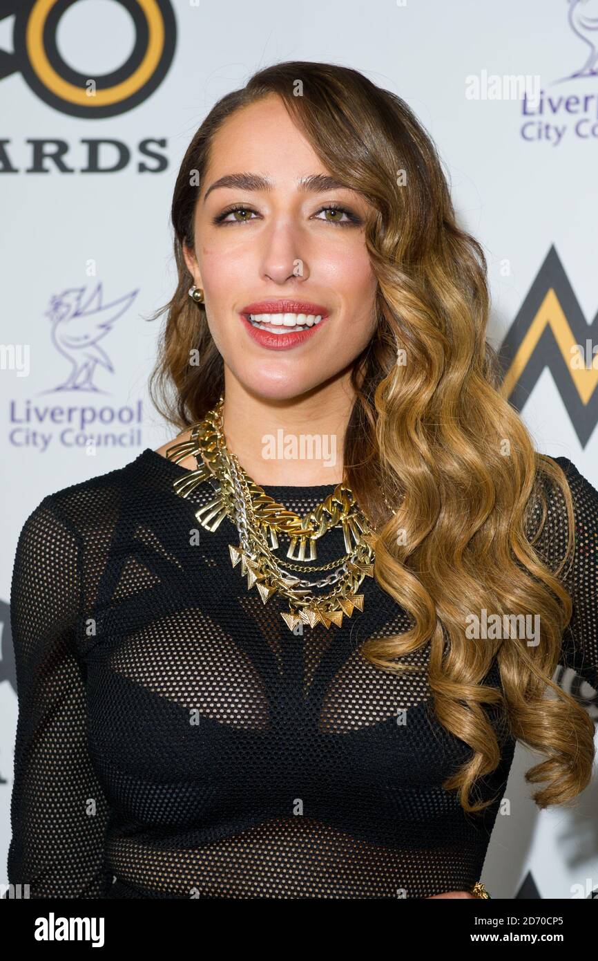 Delilah pictured in the press room backstage at the 2012 MOBO Awards ...