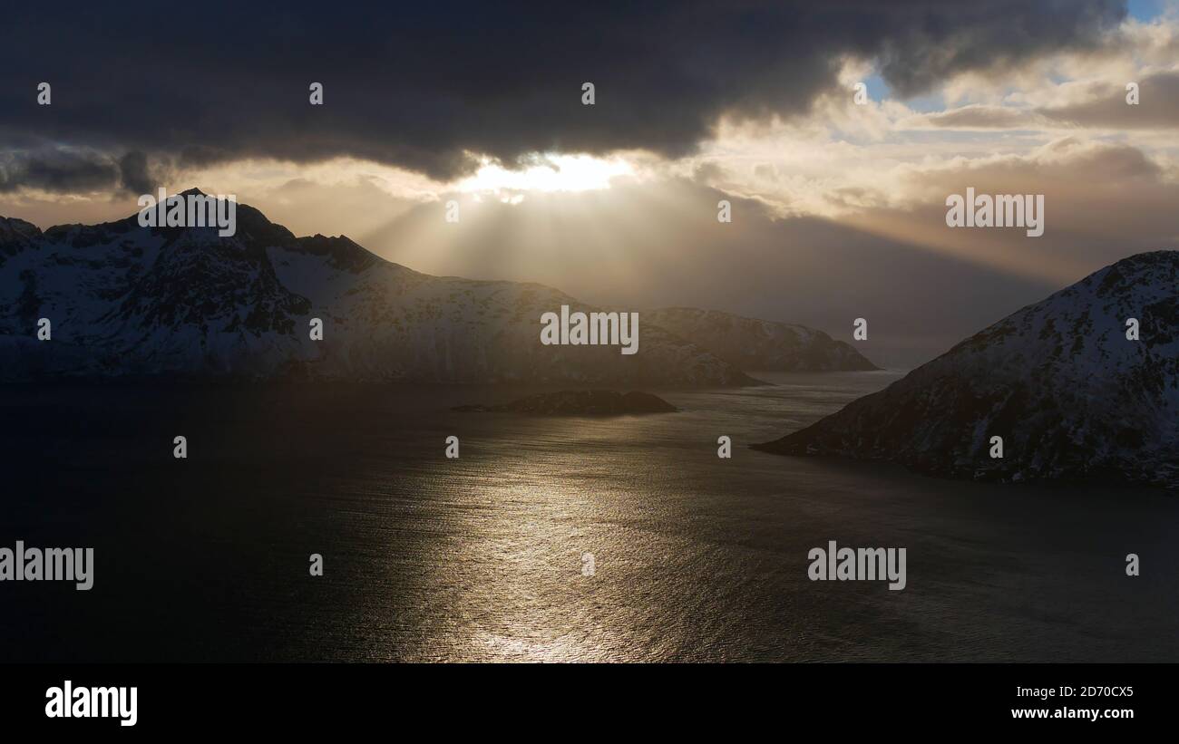Aerial view stunning sun shining hi-res stock photography and images ...