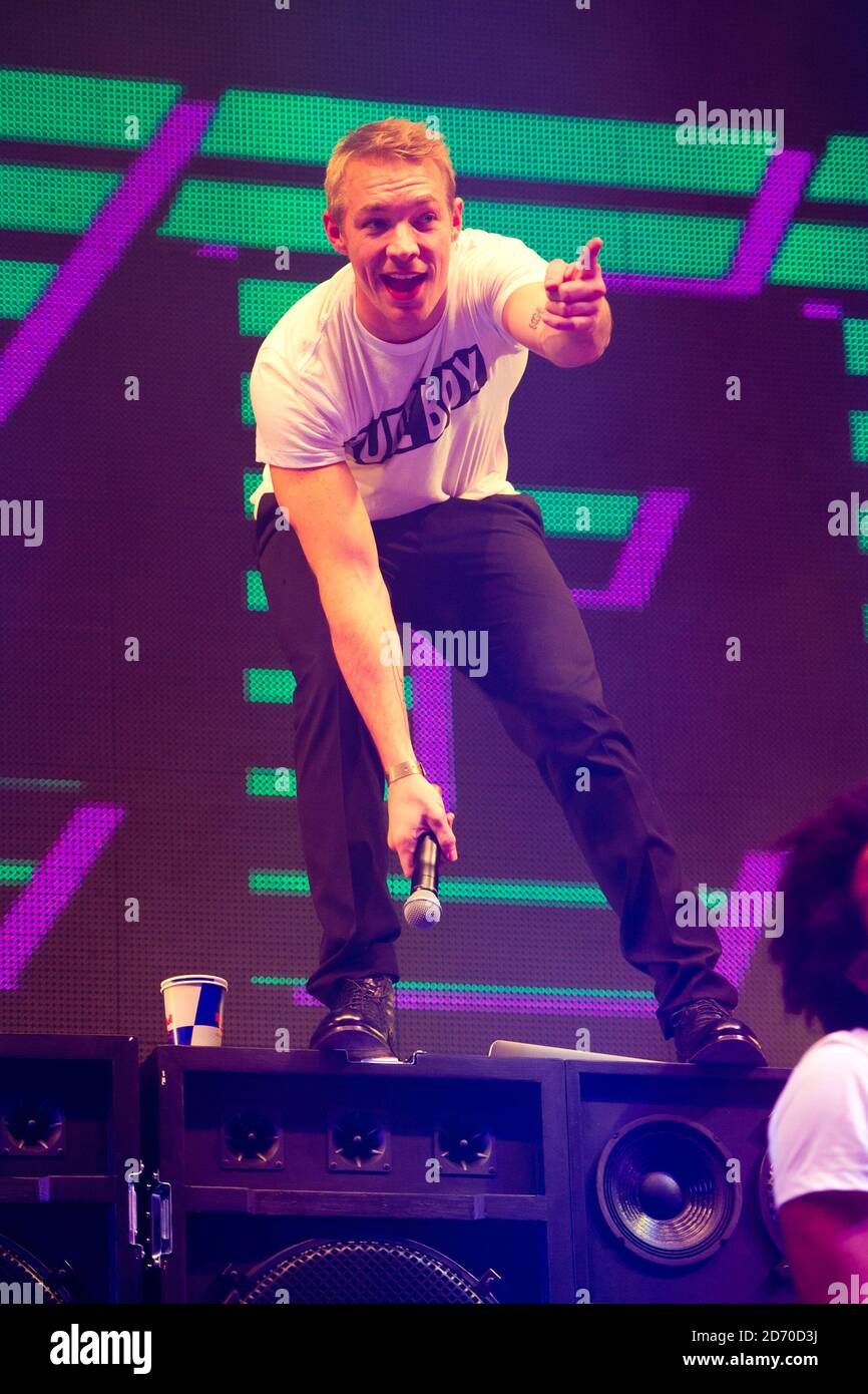 Diplo of Major Lazer performing at the Red Bull Culture Clash, at Wembley Arena in north London