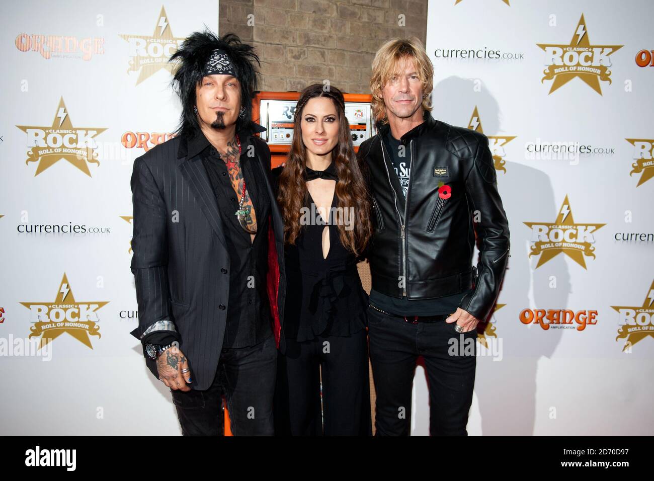 Nikki Sixx, Kerri Kasem and Duff McKagan arriving at at the Classic Rock  Roll of Honour at The Roundhouse, Camden Stock Photo - Alamy
