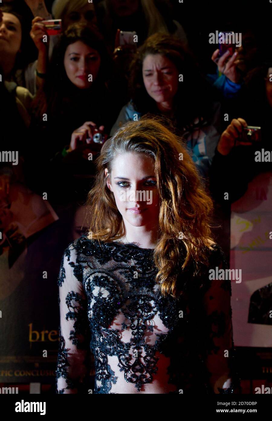 Kristen Stewart arriving at the Twilight Saga - Breaking Dawn Part II premiere, in Leicester Square, London Stock Photo