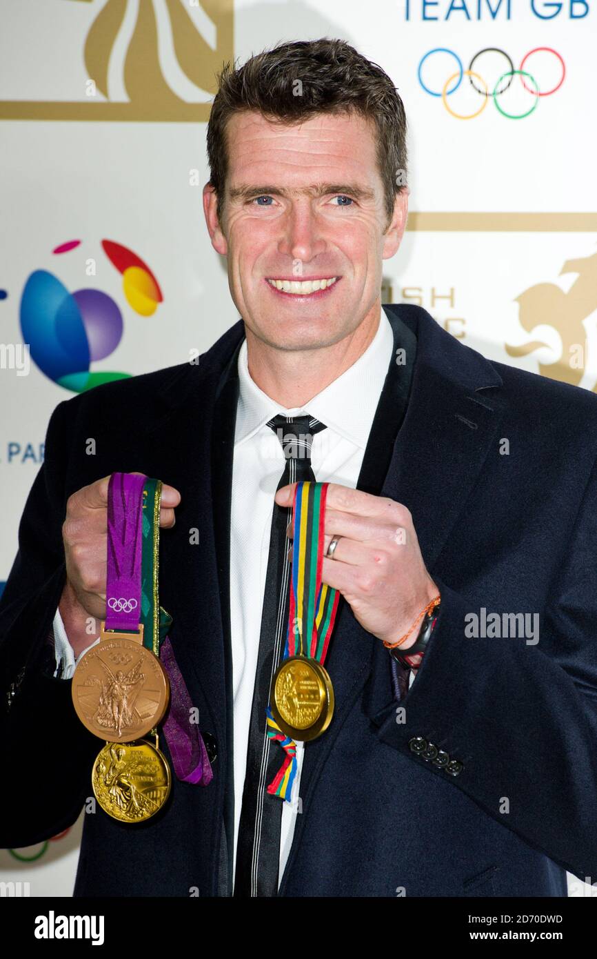 Rower Greg Searle attending the British Olympic Ball, at the Grosvenor House hotel in Mayfair, London. Stock Photo