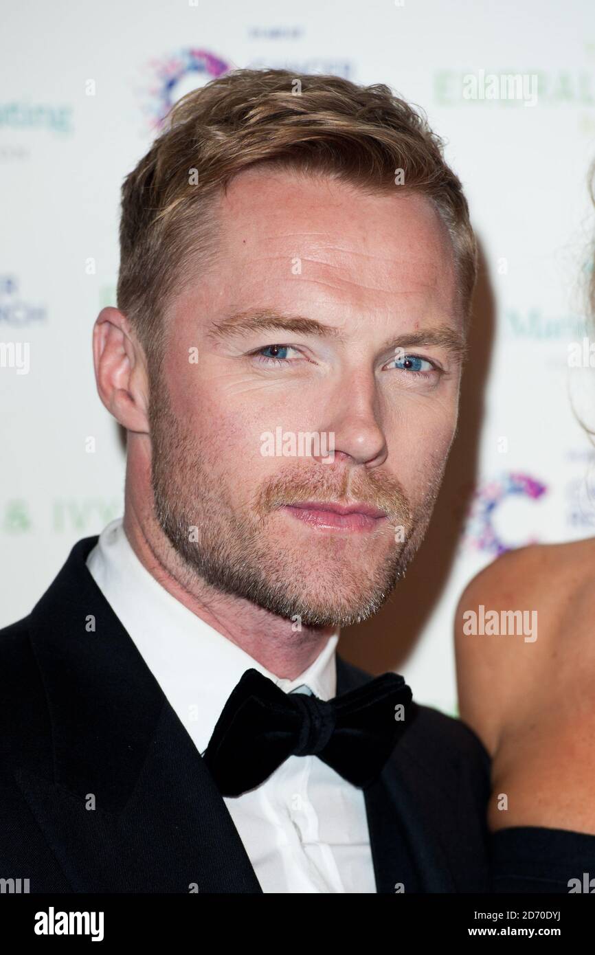 Ronan Keating attending the Emeralds and Ivy Ball, in aid of Cancer Research UK, at Supernova in Embankment Gardens, London. Stock Photo
