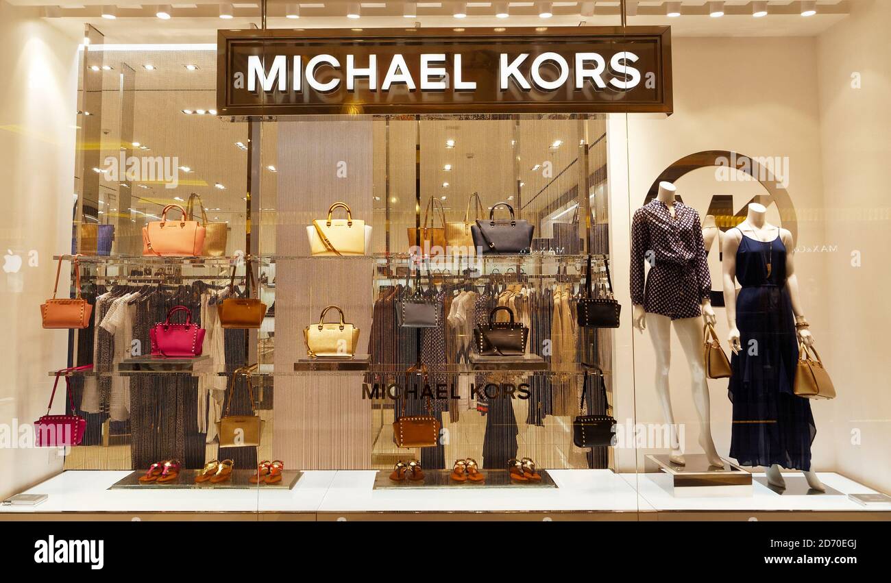ROME, - JULY 27, 2015. Michael Kors store in Rome, Michael is a luxury handbag and accessories designer Stock Photo - Alamy