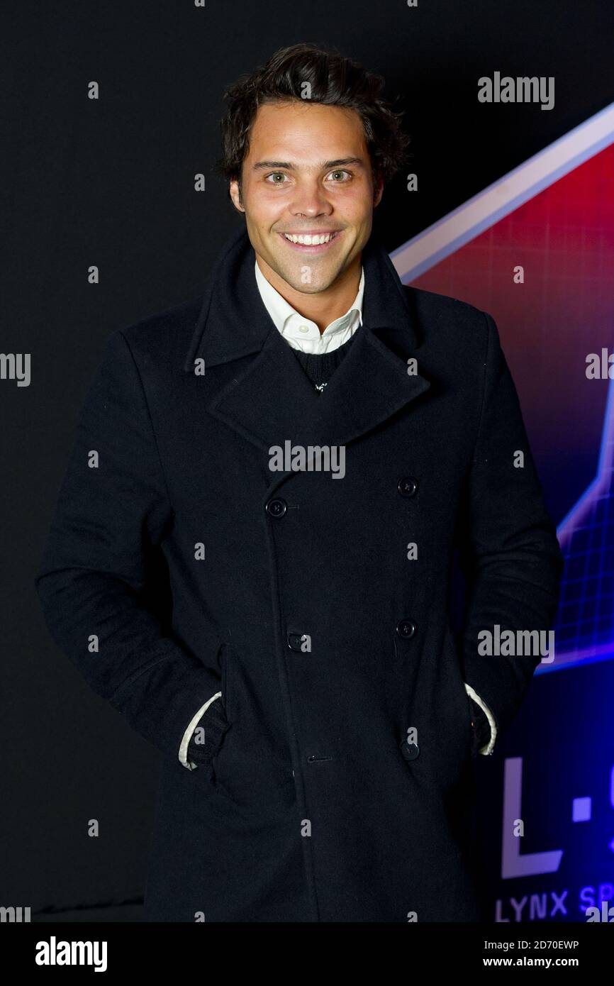 Andy Jordan attending the Lynx Space Academy launch party, at the Wimbledon Studios in south London, where Buzz Aldrin announced that the brand is sending someone from the UK into space. Stock Photo