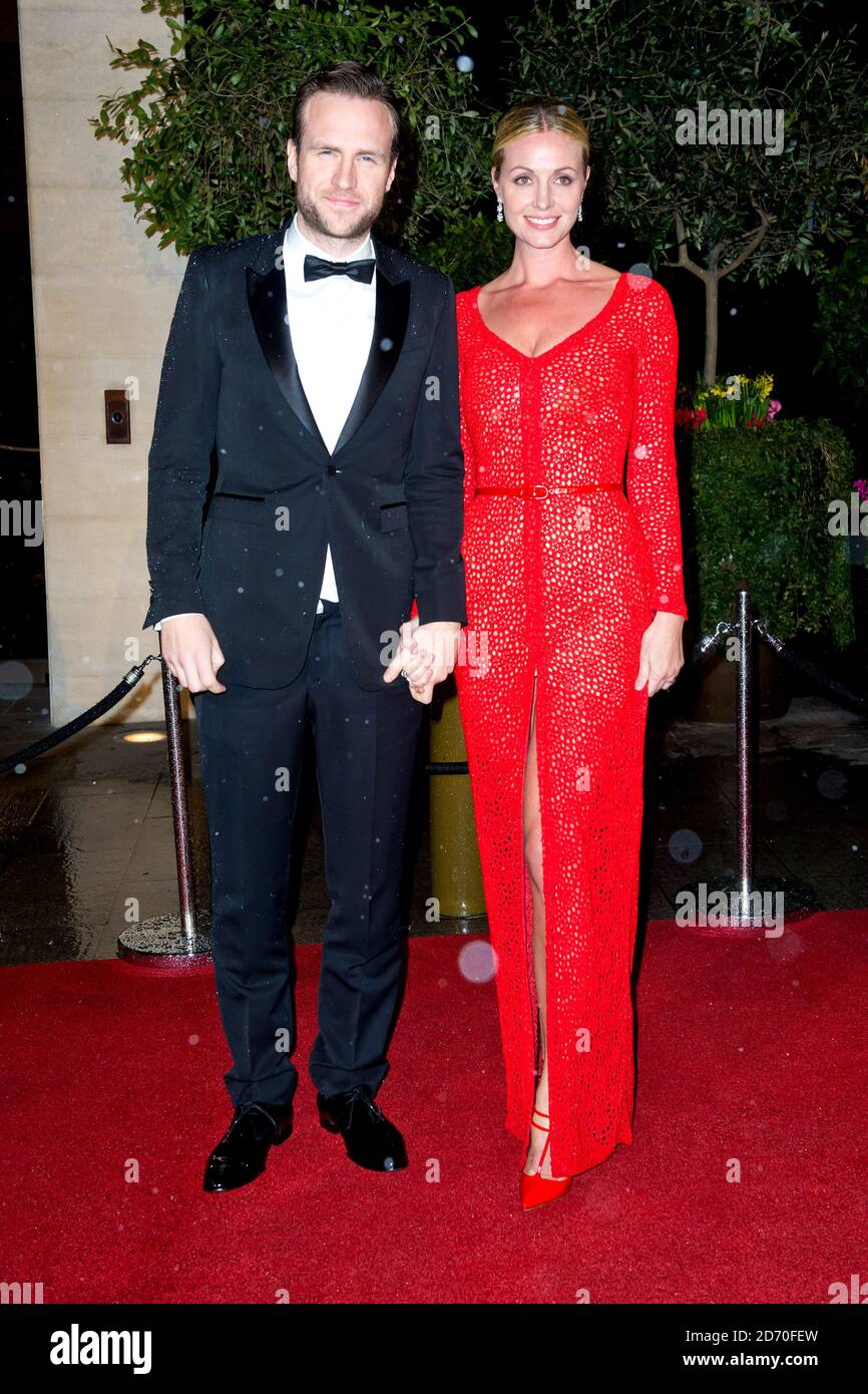Rafe Spall and Elize Du Toit attending the 2013 Bafta Film Awards after