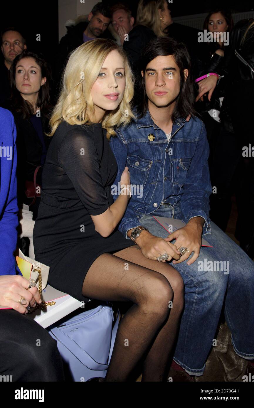 Peaches Geldof with friends at the start of London Fashion Week London,  England - 14.09.08 Stock Photo - Alamy