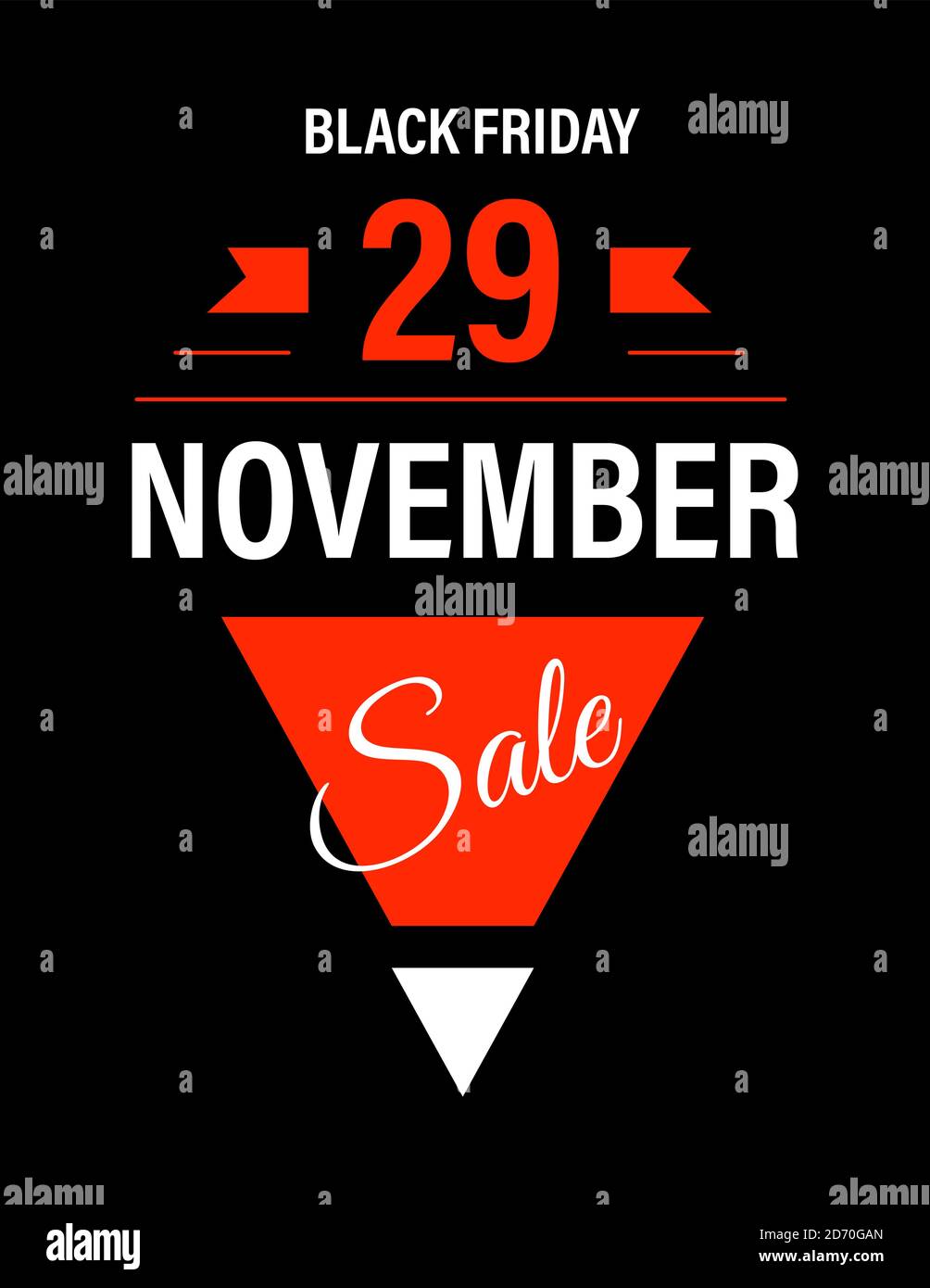 Black friday sale, 29 november promo banner vector Stock Vector Image ...