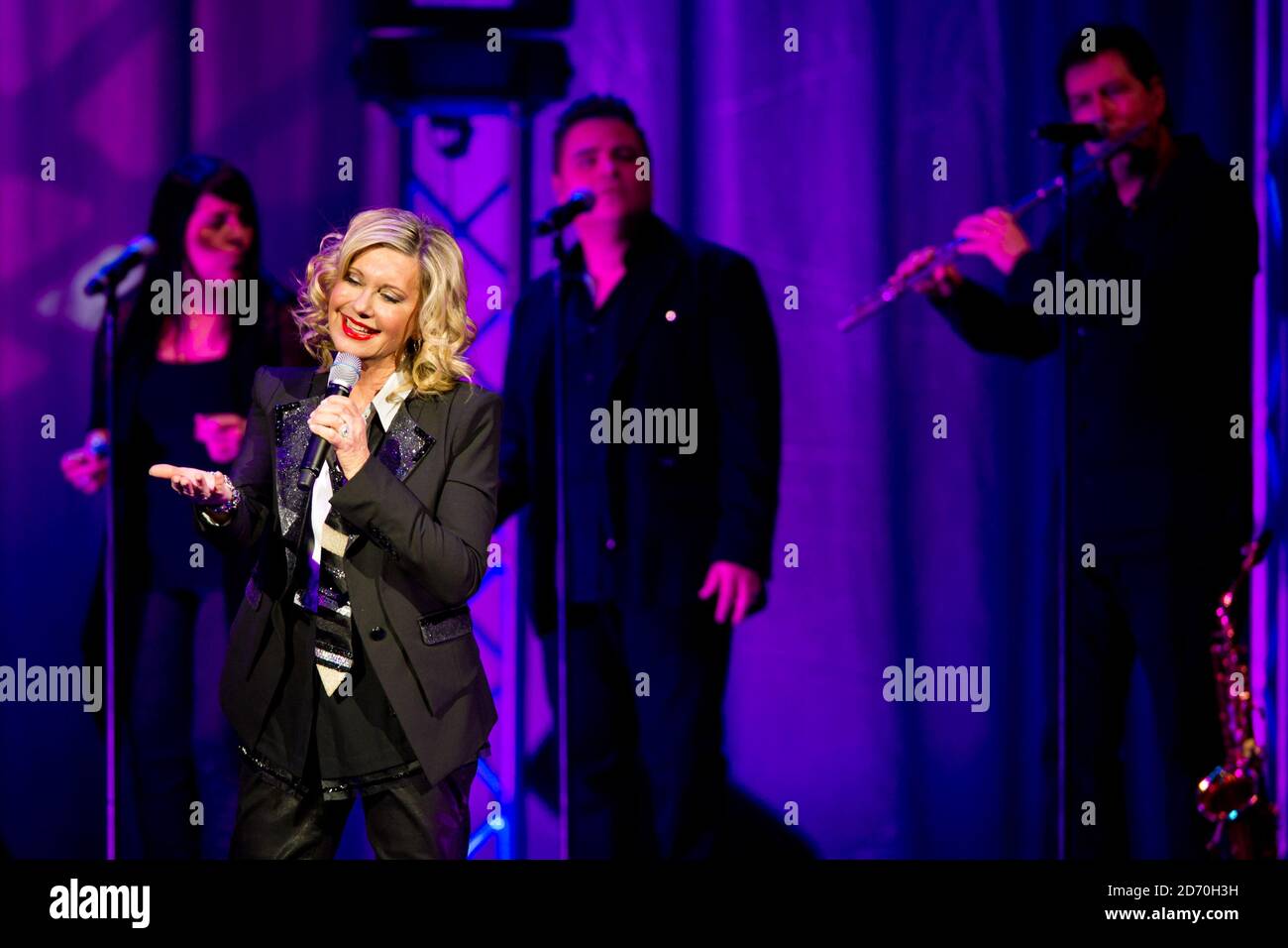 Olivia Newton John performing at the Royal Albert Hall in central London. Stock Photo