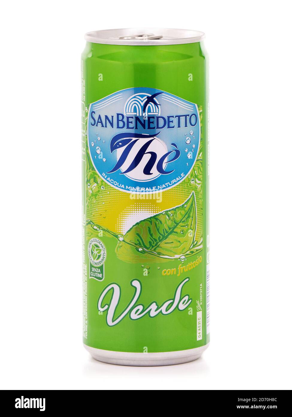 BUCHAREST, ROMANIA JULY 25, 2015. Can of San Benedetto Green Tea