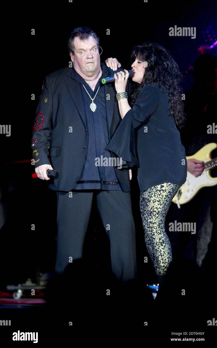 Meat Loaf performing with Patti Russo at the O2 Arena in East London