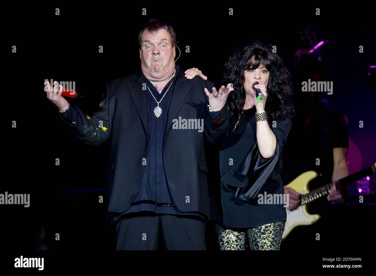 Meat Loaf performing with Patti Russo at the O2 Arena in East London