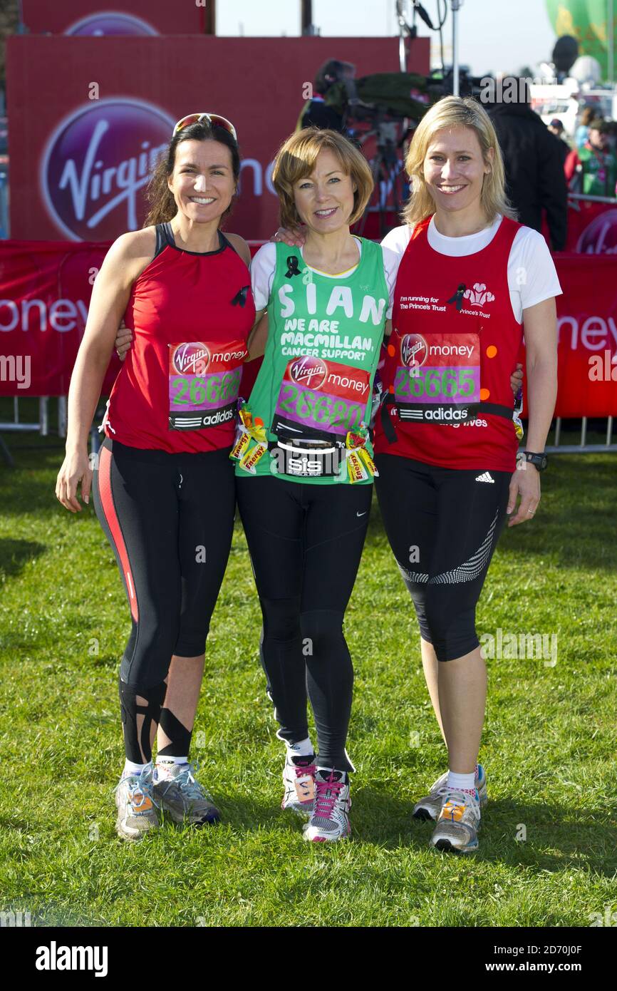 Susanna Reid, Sian Williams and Sophie Rayworth pictured at the start
