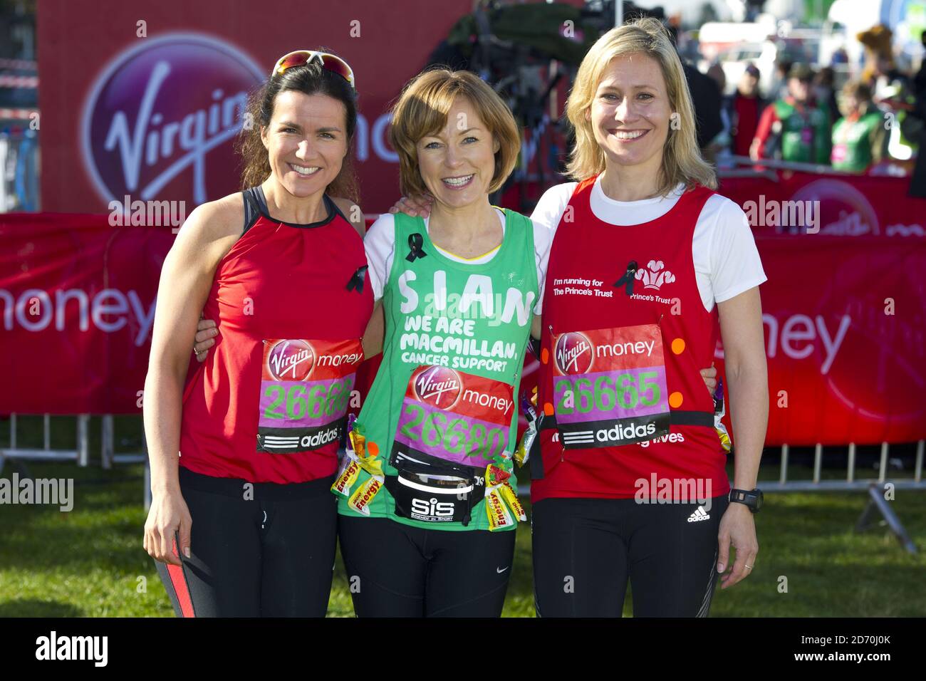 Susanna Reid, Sian Williams and Sophie Rayworth pictured at the start