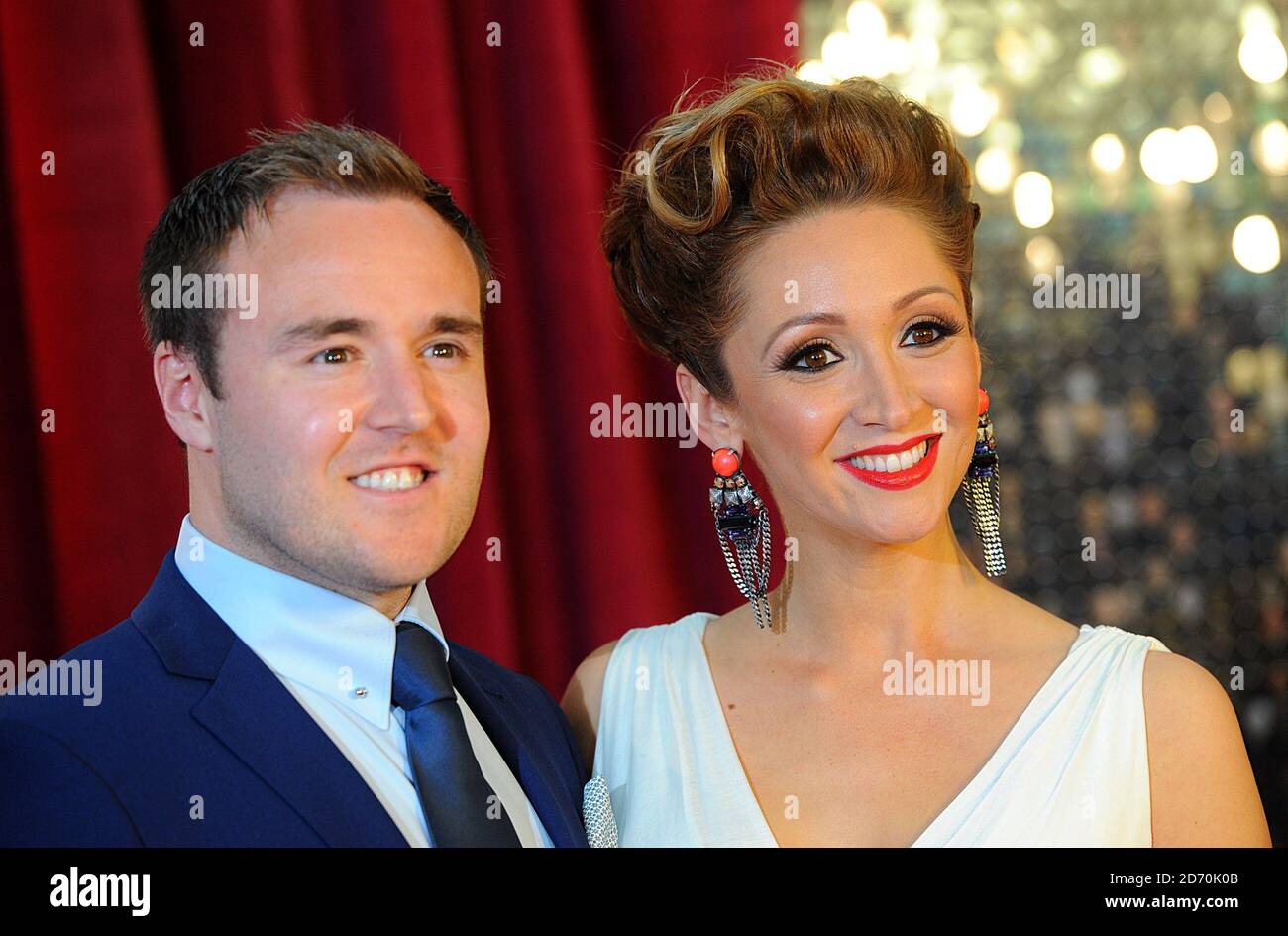 Alan Halsall and Lucy Jo Hudson arriving for the 2013 British Soap Awards at MediaCityUK, Salford, Manchester. Stock Photo