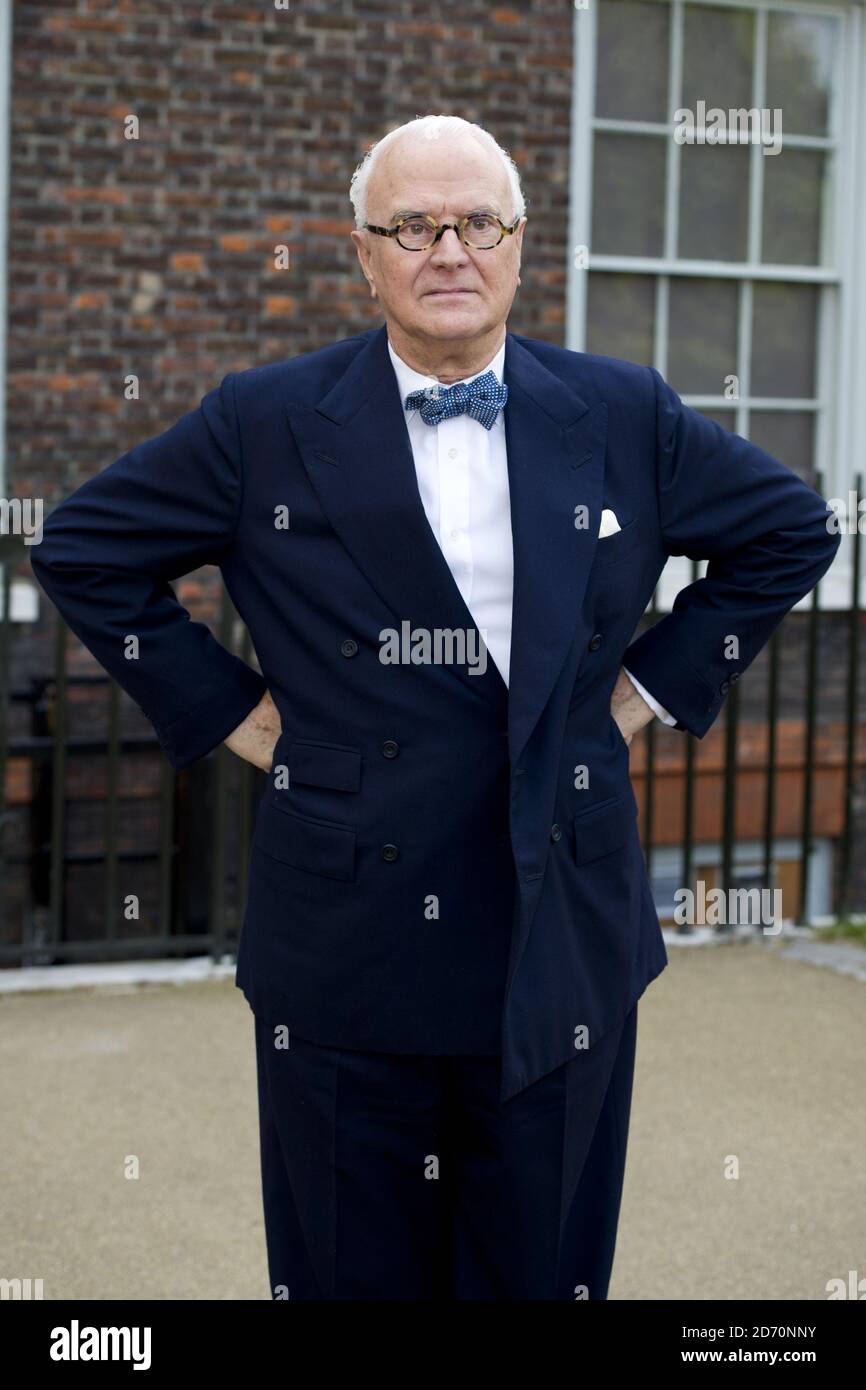 Manolo Blahnik attending the opening night of the Fashion Rules Exhibition, at Kensington Palace in London. Stock Photo