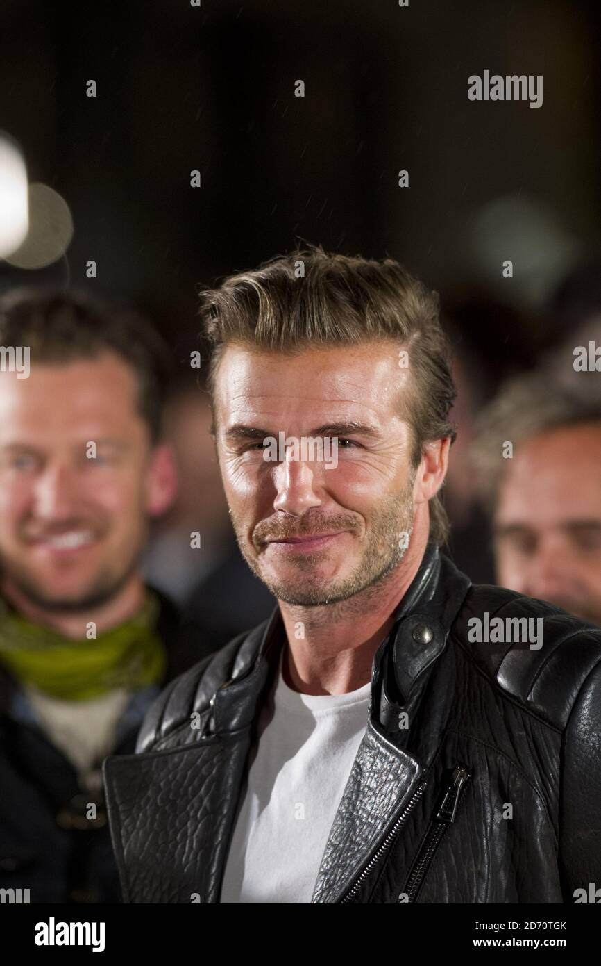 David Beckham attends the opening of Belstaff House on New Bond Street in  London Stock Photo - Alamy