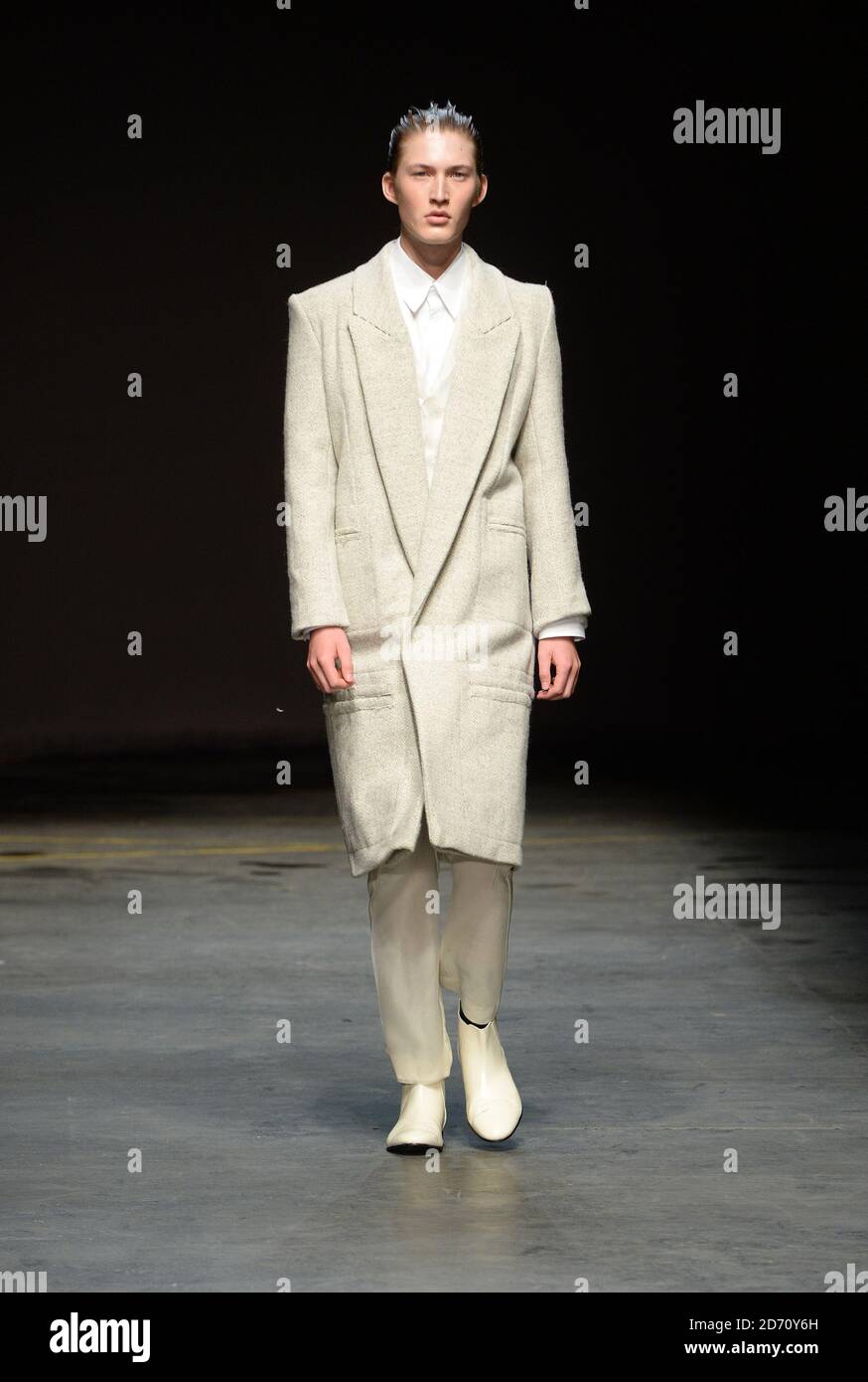 Alan Riding Designer A model wears a creation by Alan Taylor at the MAN fashion show, held ...