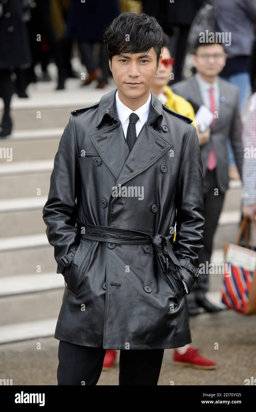 Chen Kun arriving at the Burberry fashion show, held at Hyde Park as part of London Collections: Men - Alamy