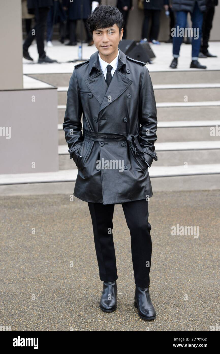 Chen Kun arriving at the Burberry fashion show, held at Hyde Park as part of London Collections: Men - Alamy